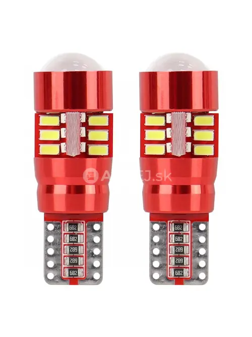 LED žiarovky CANBUS 27SMD 3014 T10e (W5W) White 12V/24V