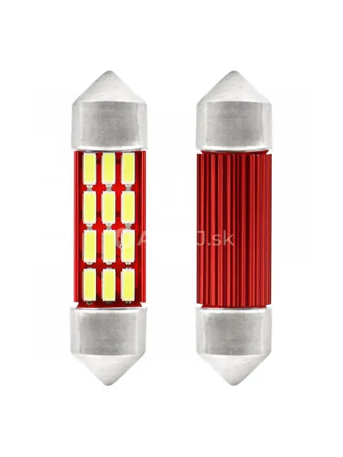 LED žiarovky CANBUS 4014 12SMD Festoon C5W C10W C3W 36mm White 12V/24V