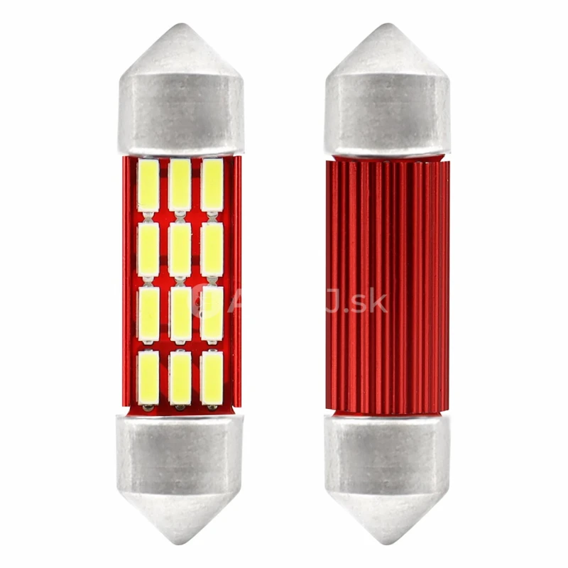LED žiarovky CANBUS 4014 12SMD Festoon C5W C10W C3W 36mm White 12V/24V