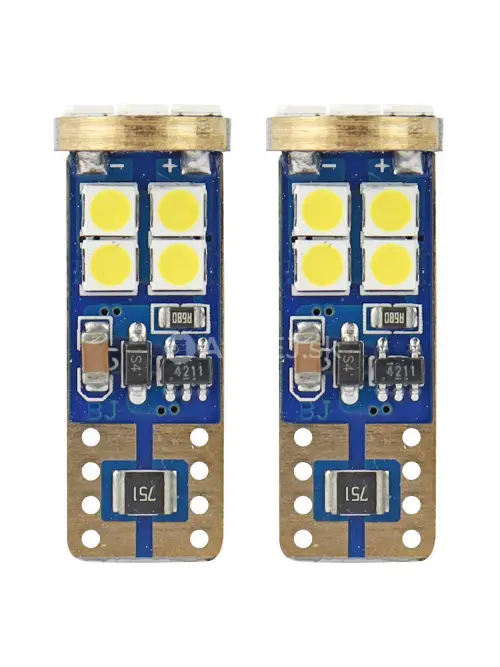 LED žiarovky CANBUS 12SMD 2835 T10e (W5W) White 12V/24V