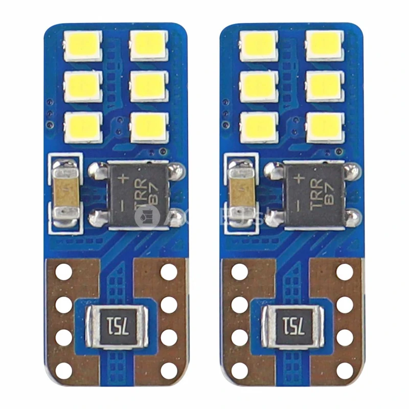 LED žiarovky CANBUS 12SMD UltraBright 2016 T10e (W5W) White 12V/24V