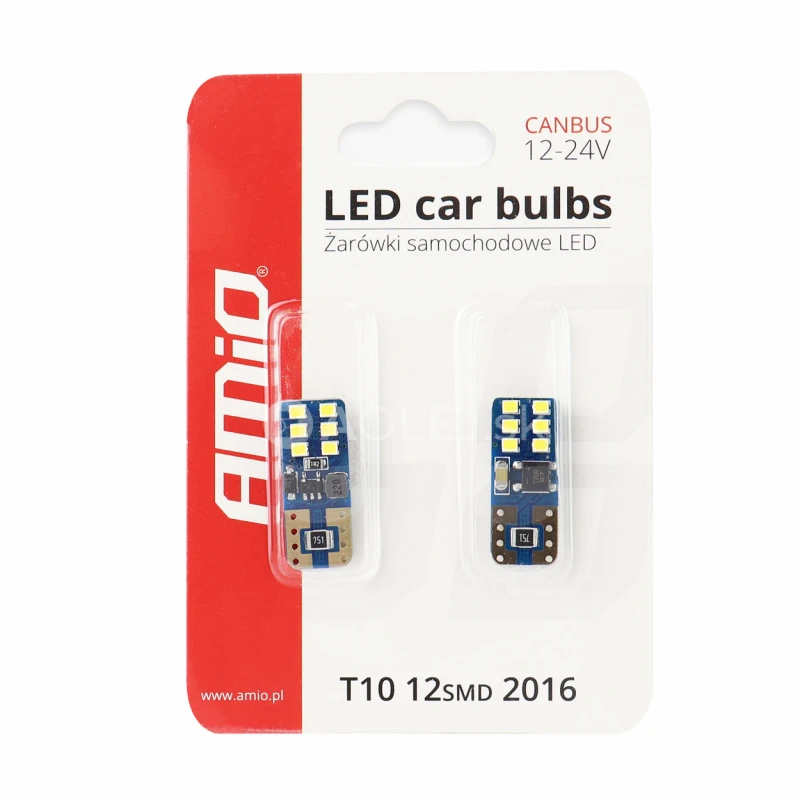 LED žiarovky CANBUS 12SMD UltraBright 2016 T10e (W5W) White 12V/24V