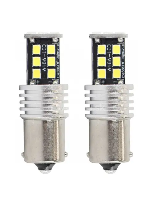 LED žiarovky CANBUS 2835 15SMD 1156 BA15S P21W R10W R5W White 12V/24V