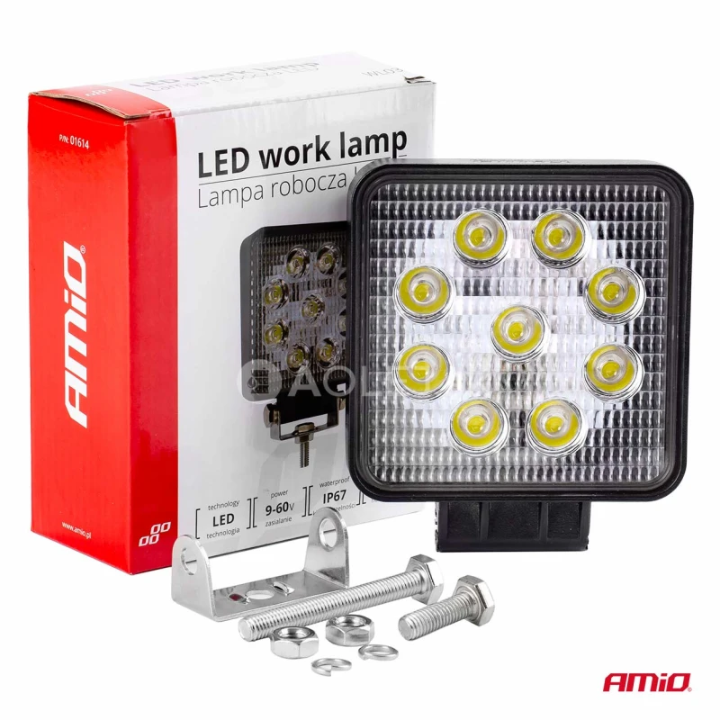 Pracovné LED svetlo AWL03 9 LED FLOOD 9-60V