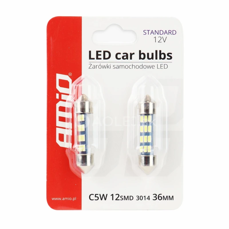 LED žiarovky STANDARD 3014 12SMD Festoon C5W C10W C3W 36mm White 12V