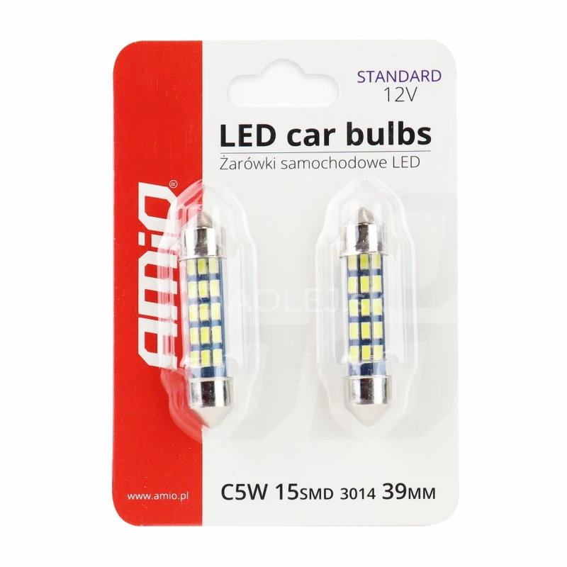 LED žiarovky STANDARD 3014 15SMD Festoon C5W C10W C3W 39mm White 12V