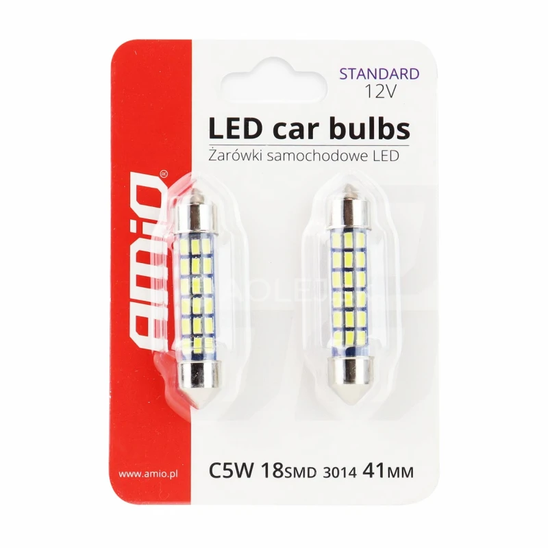LED žiarovky STANDARD 3014 18SMD Festoon C5W C10W C3W 41mm White 12V