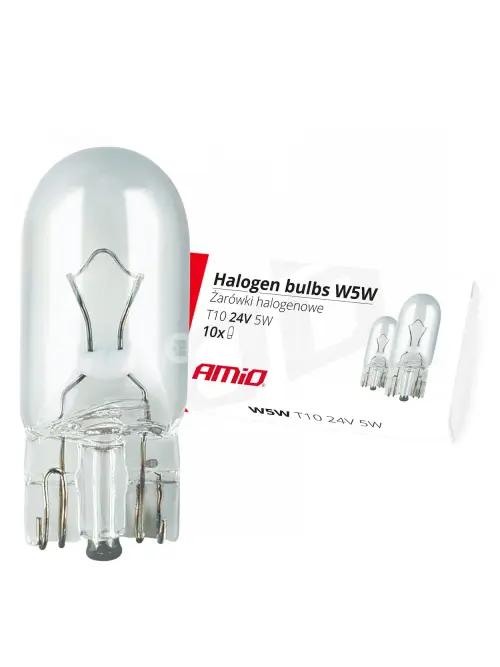Halog&eacute;nov&eacute; žiarovky W5W T10 5W W2.1x9.5d 24V 10ks