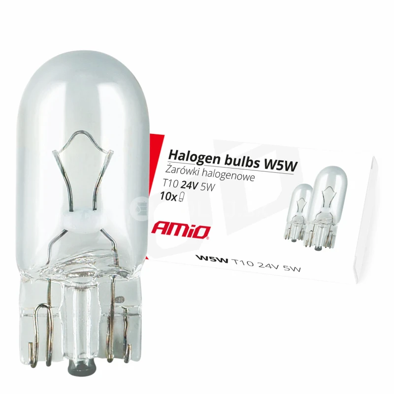 Halog&eacute;nov&eacute; žiarovky W5W T10 5W W2.1x9.5d 24V 10ks