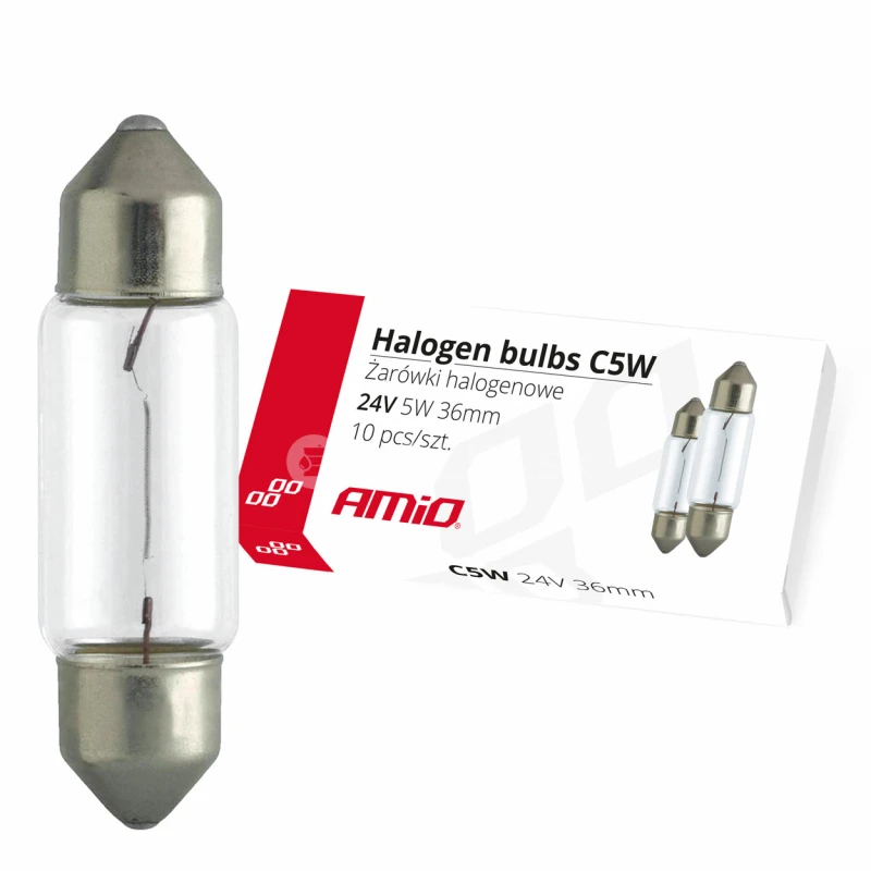 Halog&eacute;nov&eacute; žiarovky C5W Festoon 36mm 24V 10ks