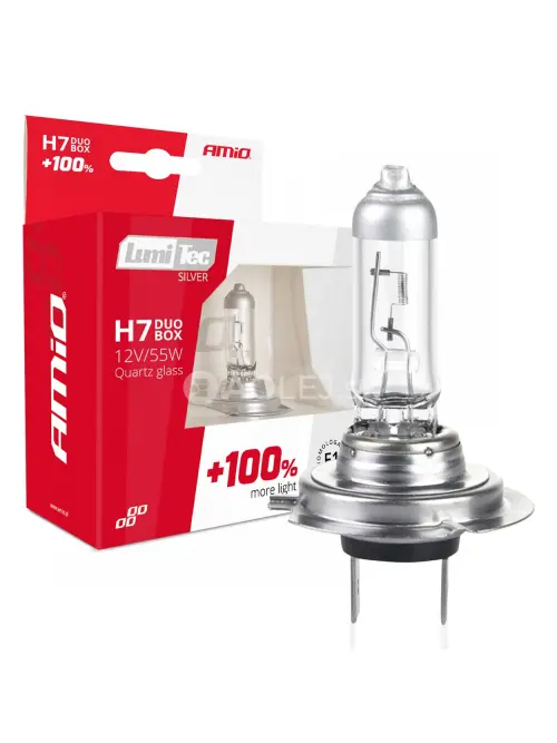 Halog&eacute;nov&yacute; DUO blister (2ks) H7 12V 55W sada LumiTec SILVER +100%