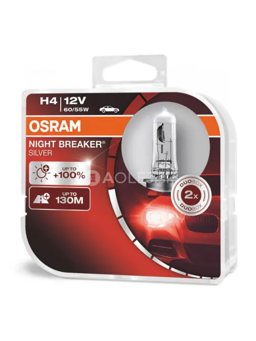 Halog&eacute;nov&aacute; žiarovka Osram H4 12V NIGHT BREAKER SILVER +100% /2 ks