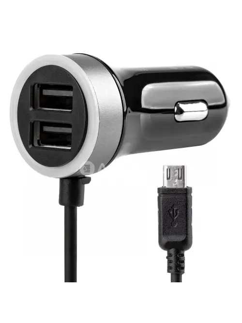 Nabíjačka do auta 12/24V Micro + 2x USB 2.4A PCH PRO-01