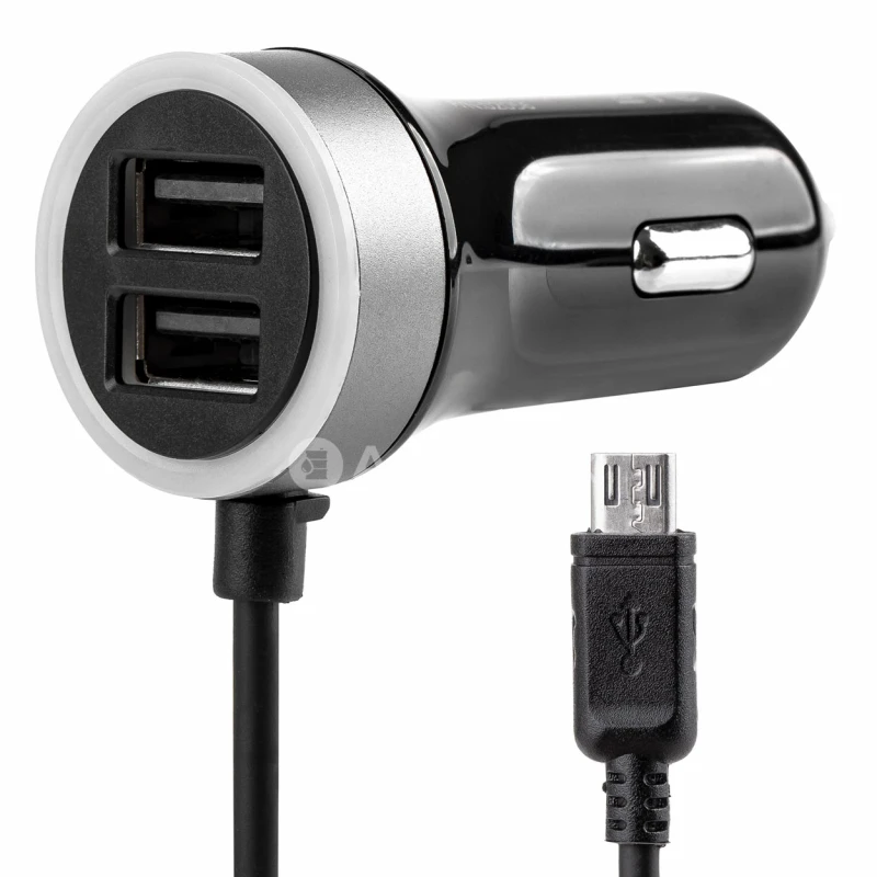 Nabíjačka do auta 12/24V Micro + 2x USB 2.4A PCH PRO-01