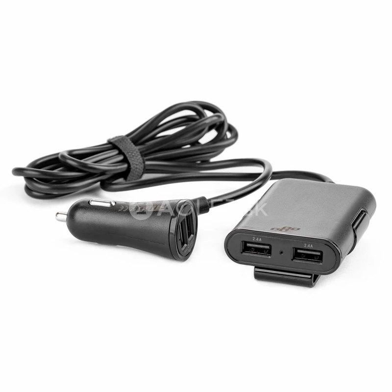 Autonabíjačka predná-zadná s predlžovacím káblom 4 USB