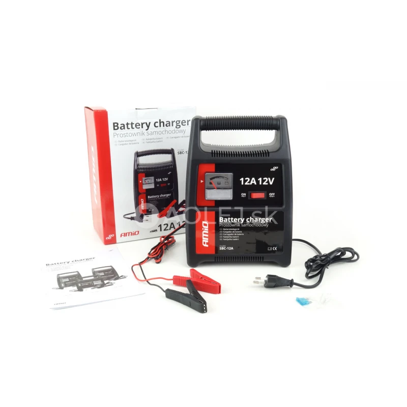 Nab&iacute;jačka auto/moto bat&eacute;ri&iacute; 12A, 12V AMiO SBC-12A