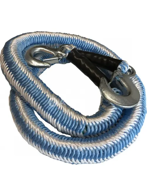Ťažné lano pružné s 2 karabínami 1450-2500 kg