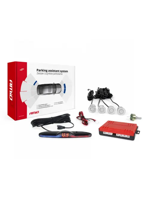 Parkovací asistent MAX LED 4-senzorové strieborné