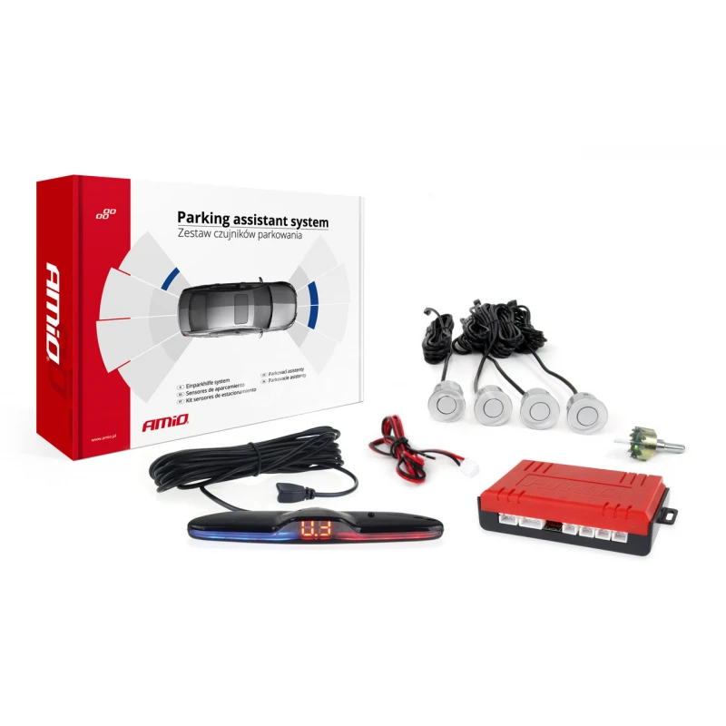 Parkovací asistent MAX LED 4-senzorové strieborné