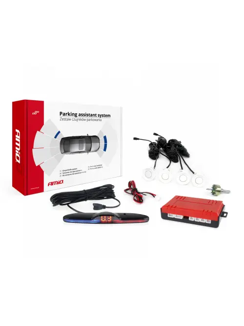 Parkovací asistent MAX LED 4-senzorové biele