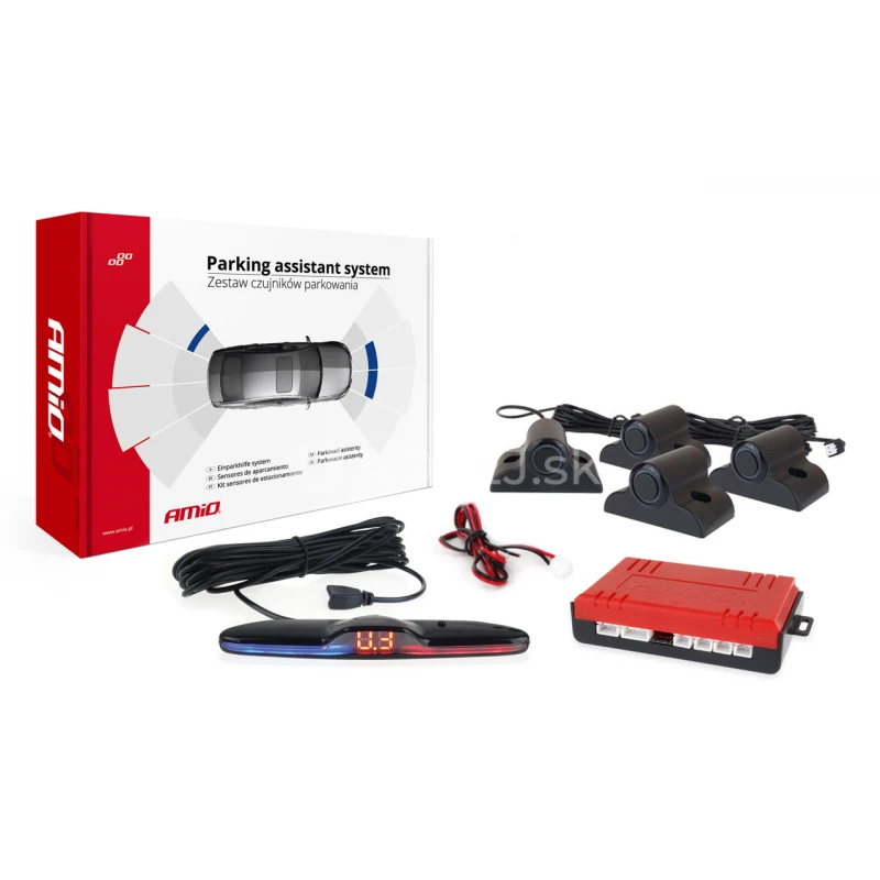 Parkovací asistent MAX LED 4-senzorové čierne 19mm TRUCK