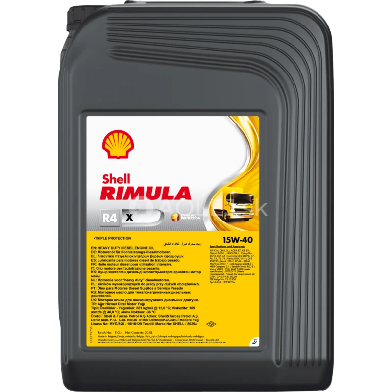 Shell Rimula R4 X 15W-40 20L