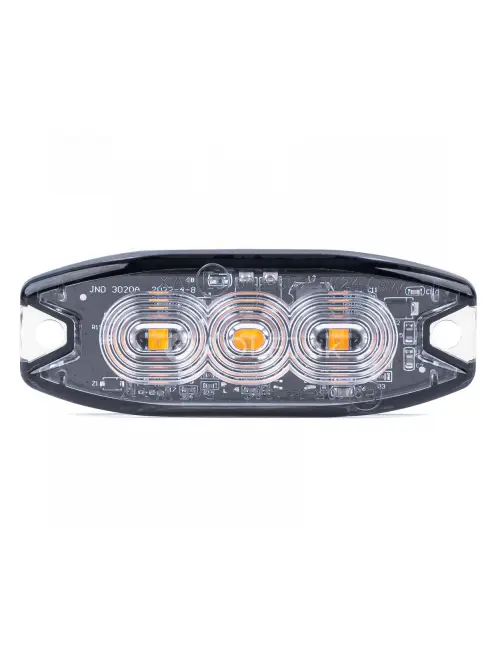 Výstražné osvetlenie oranžové 3x3W LED R65 R10 12/24V IP67
