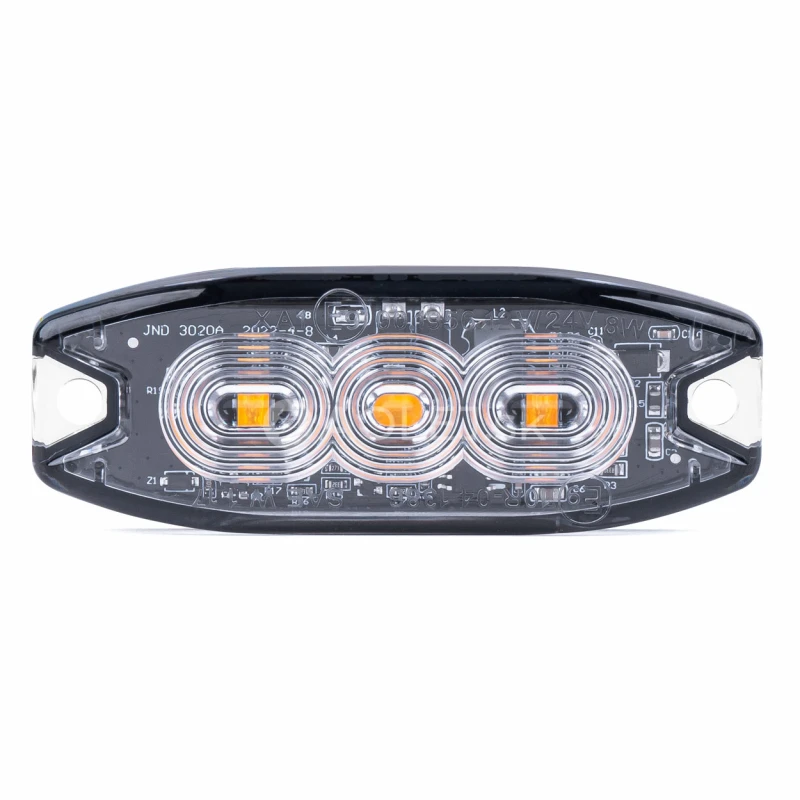 Výstražné osvetlenie oranžové 3x3W LED R65 R10 12/24V IP67