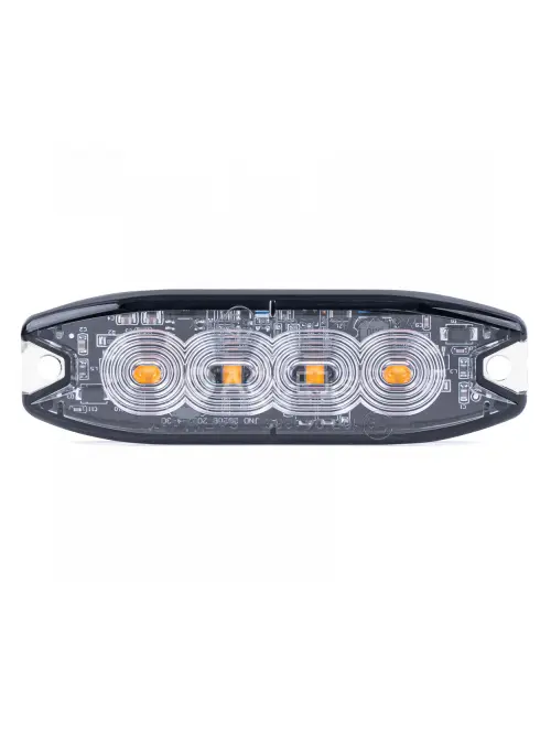 Výstražné osvetlenie oranžové 4x3W LED R65 R10 12/24V IP67