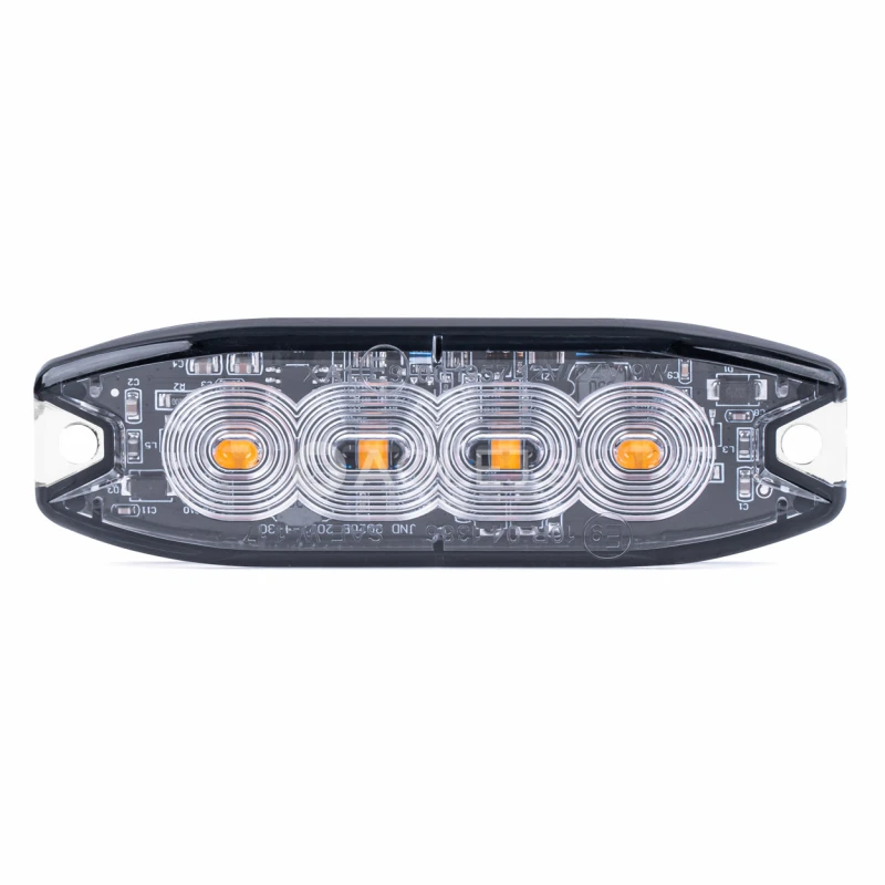 Výstražné osvetlenie oranžové 4x3W LED R65 R10 12/24V IP67