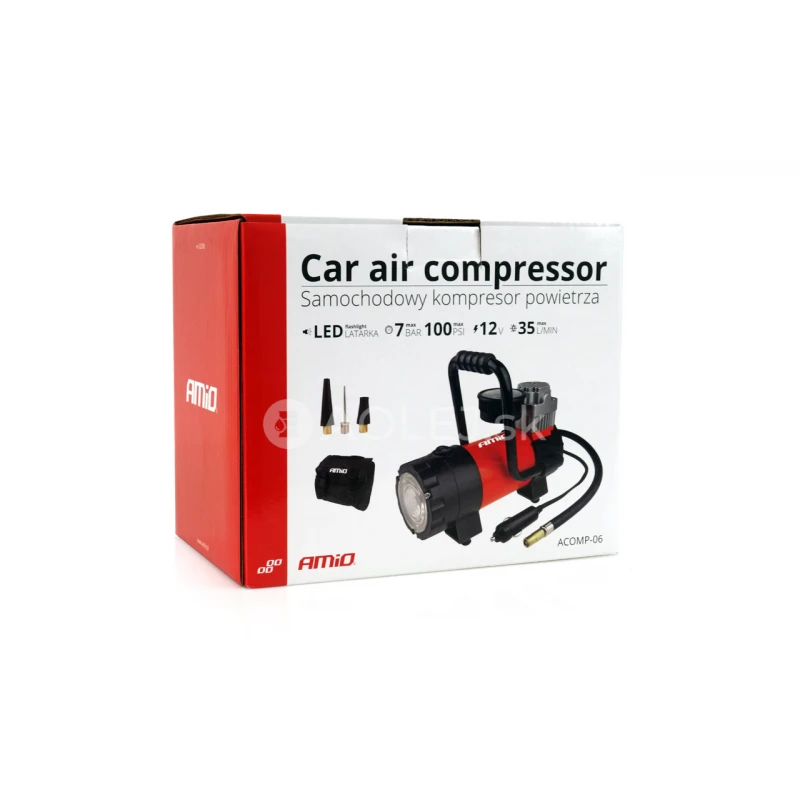 Vzduchov&yacute; kompresor do auta 12V HQ LED ACOMP-06