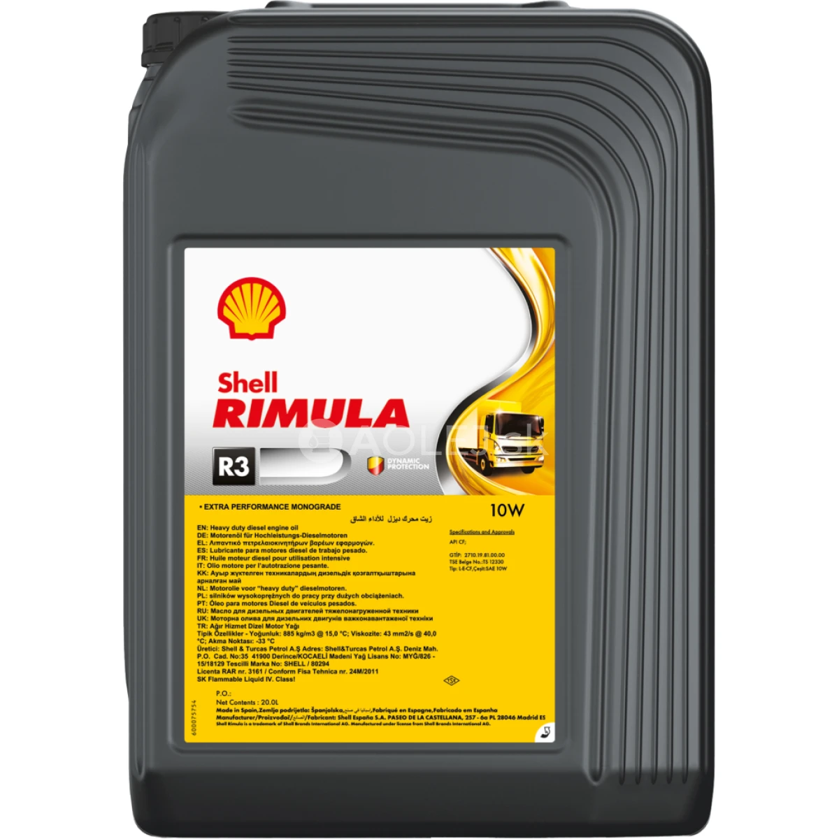 Shell Rimula R3 10W 20L | AOLEJ.sk - Oleje, mazivá, filtre a