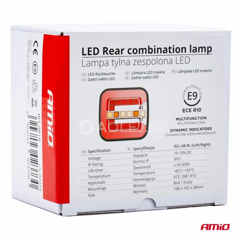 Svetlo zadné združené LED ĽAVÉ, PRAVÉ dynamické - RCL-08-LR