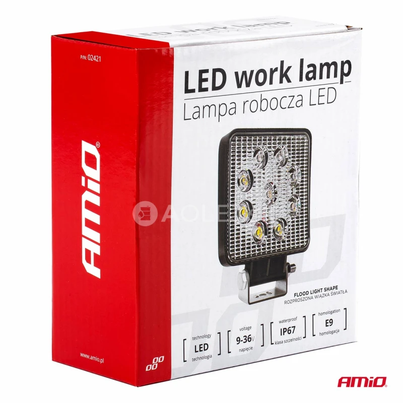 Pracovné LED svetlo AWL07 9 LED FLOOD 9-36V