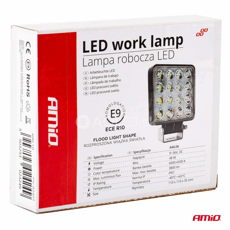 Pracovné LED svetlo AWL10 16LED FLOOD 9-36V