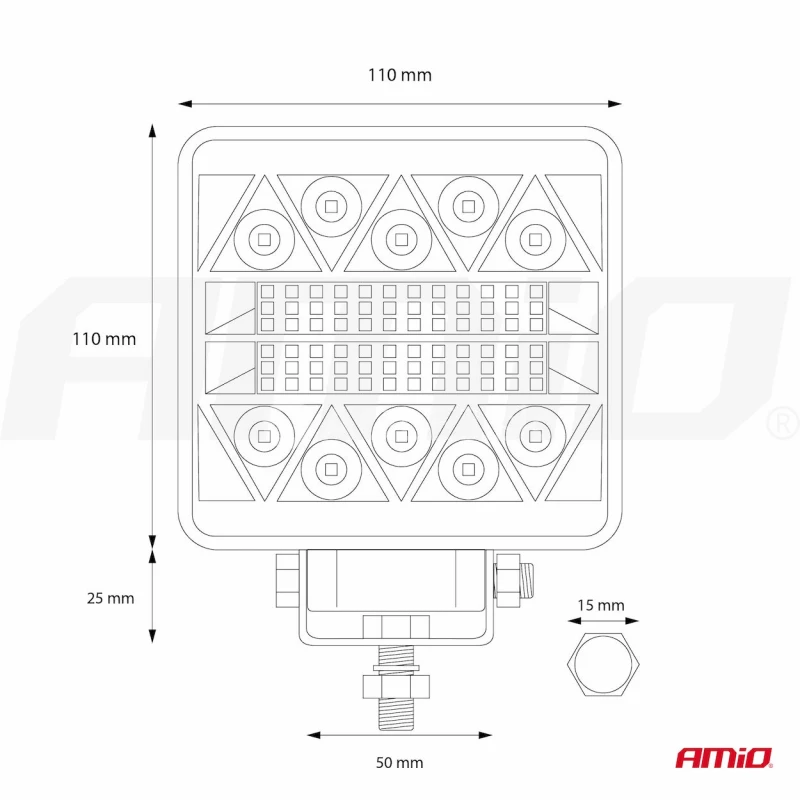Pracovné LED svetlo AWL15 26LED COMBO 9-36V
