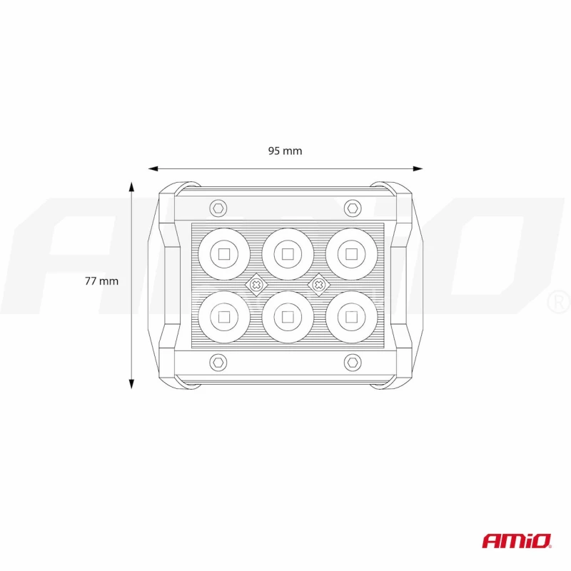 Pracovné LED svetlo AWL17 6LED FLOOD 9-36V