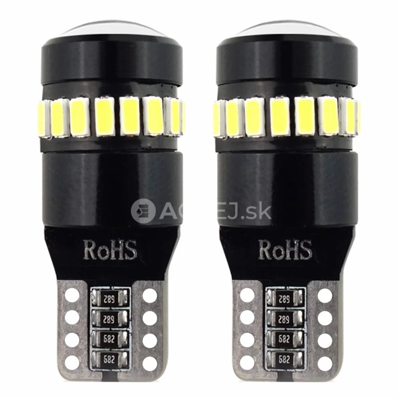 LED žiarovky CANBUS 18SMD 3014 + 1SMD 1SMD T10 W5W White 12V/24V