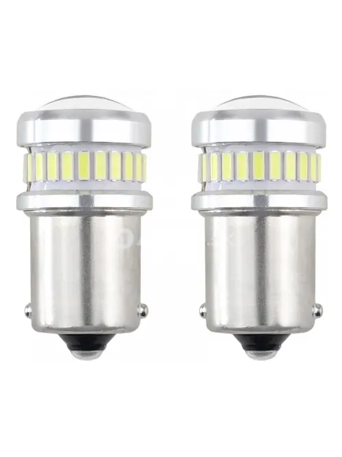LED žiarovky CANBUS 3014 24SMD + 3030 6SMD 1156 BA15S P21W R10W R5W White 12V/24V