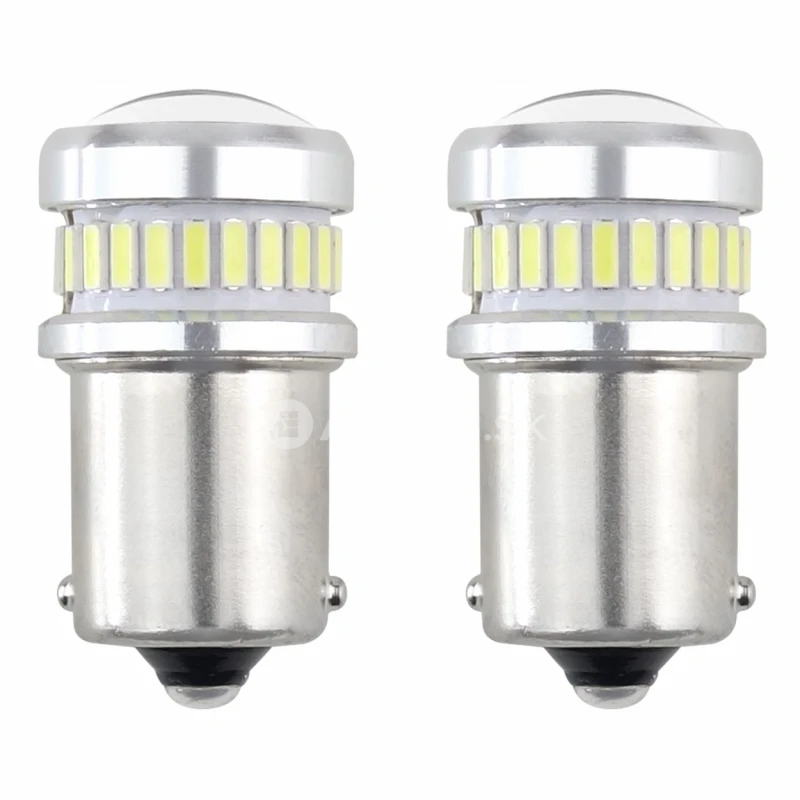 LED žiarovky CANBUS 3014 24SMD + 3030 6SMD 1156 BA15S P21W R10W R5W White 12V/24V