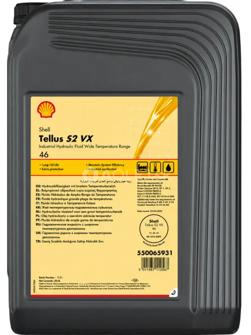 Shell Tellus S2 VX 46 20L