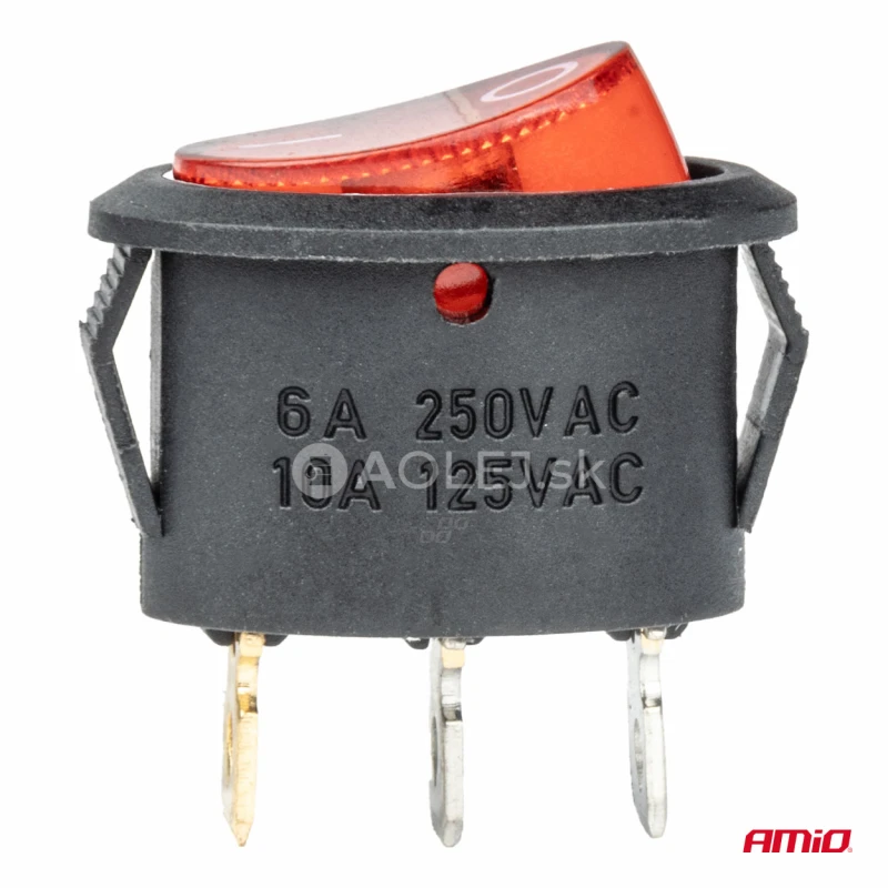 Prep&iacute;nač kol&iacute;skov&yacute; okr&uacute;hly s červen&yacute;m podsvieten&iacute;m 12/230V - BU01