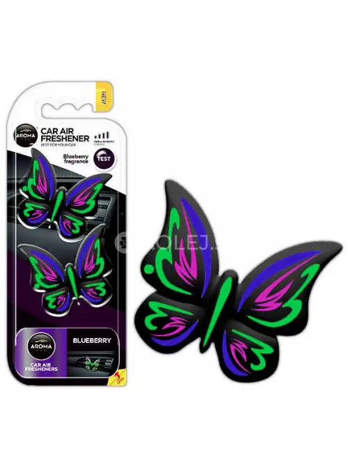 Osviežovač vzduchu AROMA CAR FANCY SHAPES BUTTERFLY Blueberry