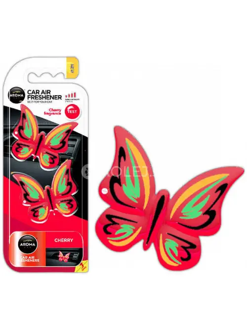Osviežovač vzduchu AROMA CAR FANCY SHAPES BUTTERFLY Cherry