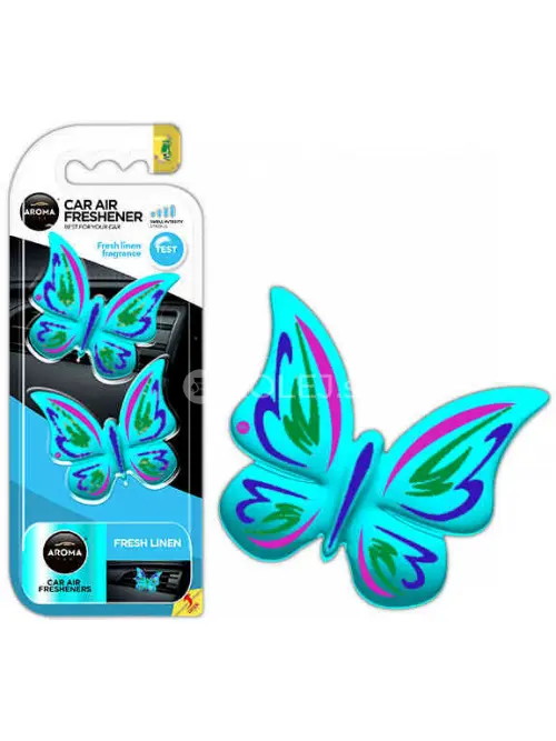 Osviežovač vzduchu AROMA CAR FANCY SHAPES BUTTERFLY Fresh Linen