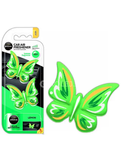 Osviežovač vzduchu AROMA CAR FANCY SHAPES BUTTERFLY Lemon