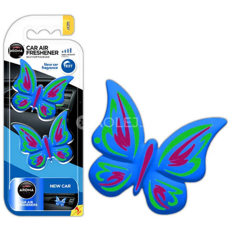 Osviežovač vzduchu AROMA CAR FANCY SHAPES BUTTERFLY New Car