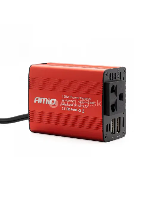Menič napäta AMiO 12V/230V 150W/300W 2xUSB PI01