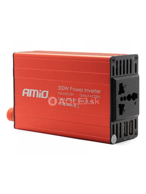 Menič napätia AMiO 12V/220V 300W/600W 2xUSB PI03