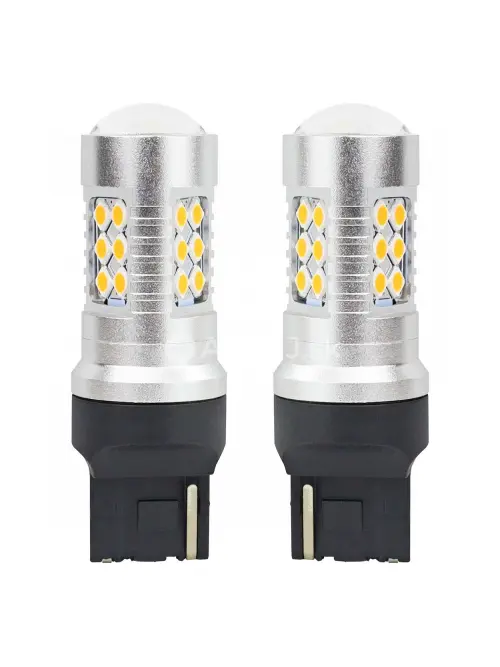 LED žiarovky CANBUS 3030 24SMD T20 7440 WY21W Oranžov&aacute; 12V/24V